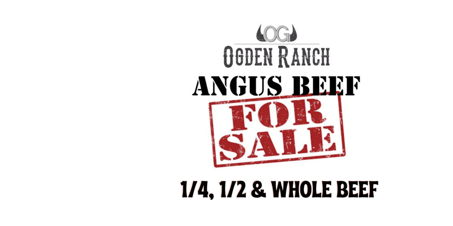 Order Ogden Ranch Premium Angus Beef by the 1/4, Half and Whole!